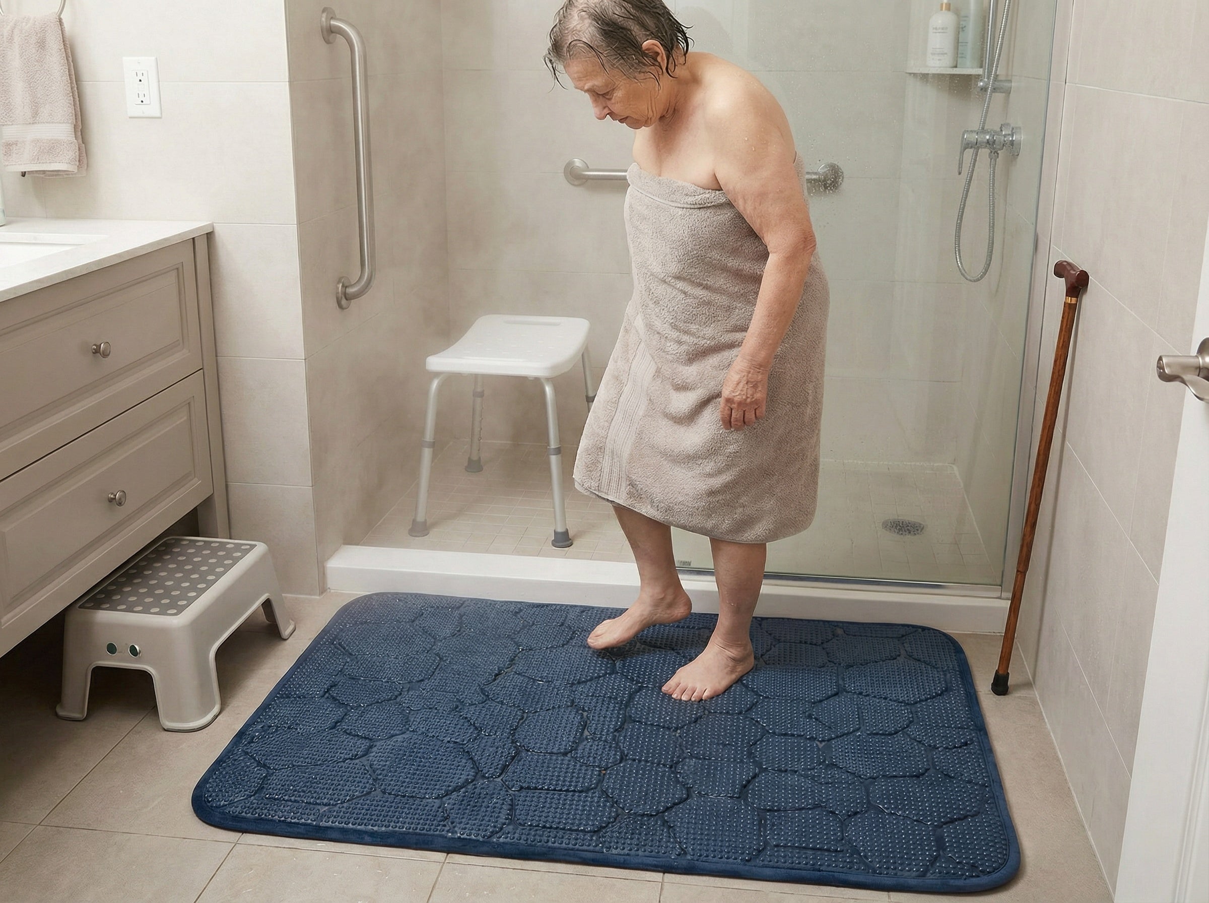 Tapis de bain antidérapant pour personnes âgées : guide