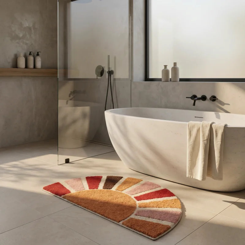 Tapis De Bain Épais Demi Lune