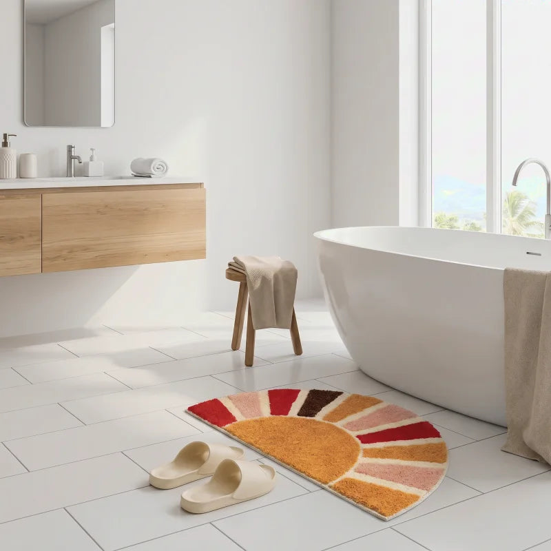 Tapis De Bain Épais Demi Lune