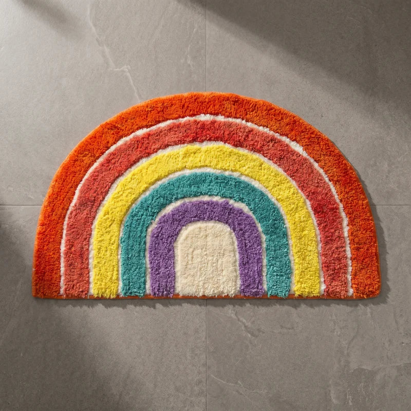 tapis de bain arc en ciel absorbant antidérapant sortie de douche