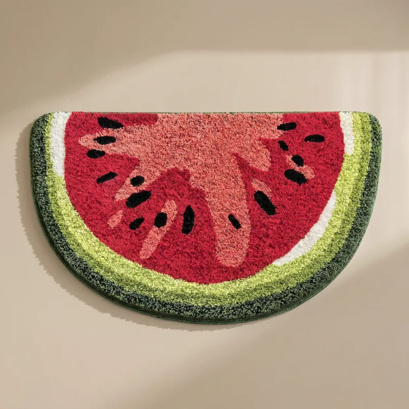 tapis de bain pastèque absorbant antidérapant sortie de douche