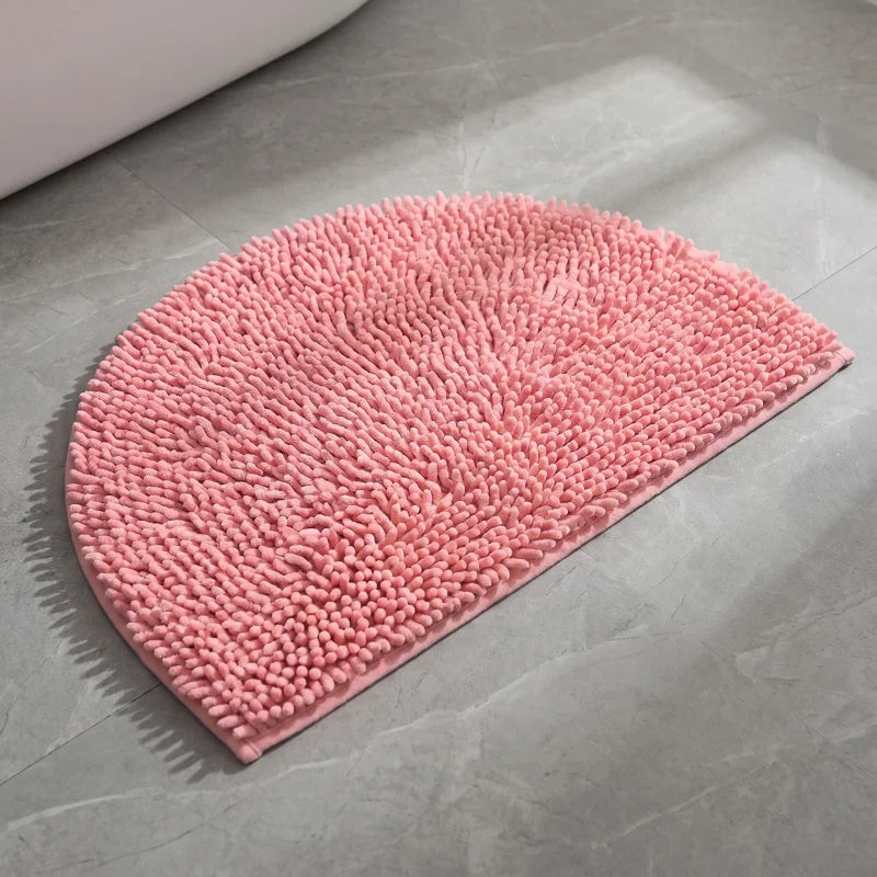 tapis salle de bain demi cercle absorbant antidérapant sortie de douche