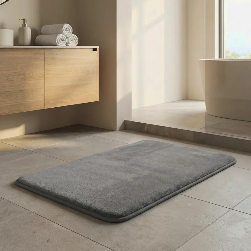 Tapis de bain séchage rapide absorbant et antidérapant, idéal pour garder votre salle de bain propre, confortable et sécurisée.