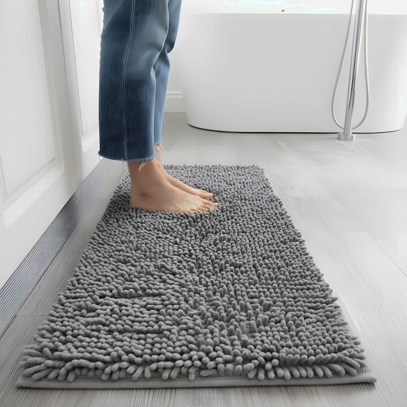 Tapis de salle de bain absorbant et antidérapant, séchage rapide, idéal pour sortie de douche et confort quotidien sécurisé.